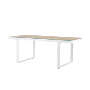 Nest outdoor Mathijs aluminium tuintafel wit - 200 x 90 cm