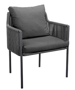 Yoi Umi dining chair alu black/rope grey - 