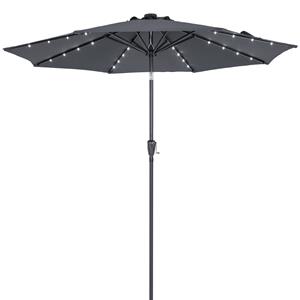 Kingsleeve Parasol Florida met LED verlichting kantelbaar antraciet - Ø 3m