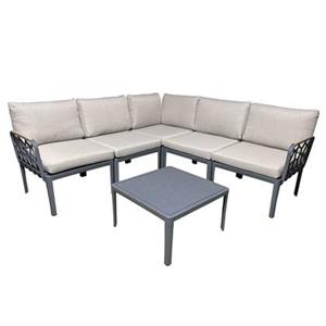 Garden Impressions Hareno loungeset 6-delig - antraciet