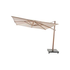 4-Seasons parasols Zweefparasol Siesta premium 4 Seasons 300x300cm woodlook   (sand)