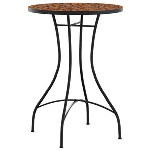 vidaXL Bistroset mozaïek ijzer en keramiek terracottakleurig