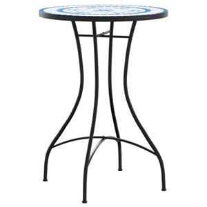 vidaXL Bistroset mozaïek ijzer en keramiek blauw en wit