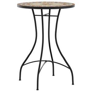 vidaXL Bistroset mozaïek ijzer en keramiek terracottakleurig en wit