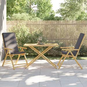 vidaXL Tuintafel inklapbaar 110x55x75 cm bamboe