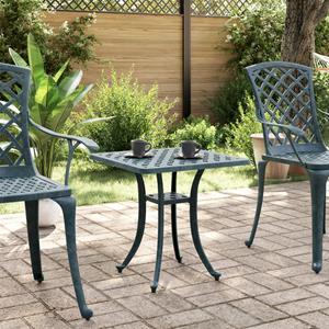 vidaXL Tuintafel 53x53x53 cm gietaluminium groen