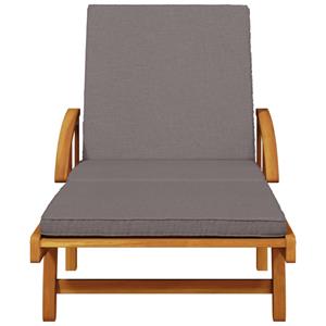 vidaXL Ligbedden 2 st met kussens 200x68x83 cm massief acaciahout