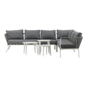 Nest outdoor Hanne 2 delige tuin loungeset grijs - met zitkussens