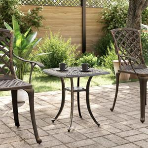 vidaXL Tuintafel 53x53x53 cm gietaluminium bronskleurig