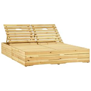 vidaXL Ligbed tweepersoons met beige kussens geïmpregneerd grenenhout