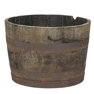 Vatenhandel Stijf BloembakKuip 1/2 Whiskyvat 190L - 