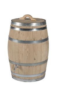 Vatenhandel Stijf Regenton 150 liter nieuw met verchroomde kraan lossse deksel handvat - 