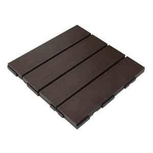 C-Wood Terrastegel composiet co-extrusie Walnut click 30 x 60 cm