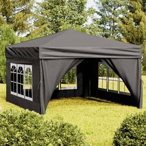 VidaXL Partytent inklapbaar met zijwanden 3x3 m antracietkleurig