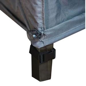 Eurotrail Zitgroephoes rechthoek Cantonic 195x160x100 cm grijs - 