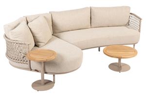 4 Seasons Outdoor Loungeset Sardinia 4-delig Latte inclusief Salontafels Volta