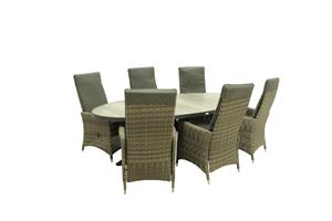 Relax Diningset Oakland Lopesan Verstelbaar Ovaal 7-delig 240 x 115 cm