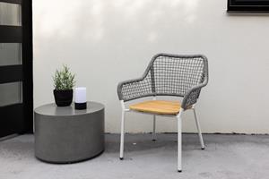Nohr Outdoor Loungestoel Saidah Teakhout en touw - Grijs