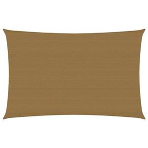 VidaXL Zonnezeil 160 g|m² 6x8 m HDPE taupe