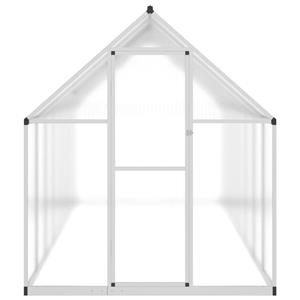 vidaXL Tuinkas met basisframe 445x169x195 cm aluminium zilverkleurig