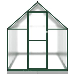 vidaXL Tuinkas met basisframe 334x169x202 cm aluminium groen