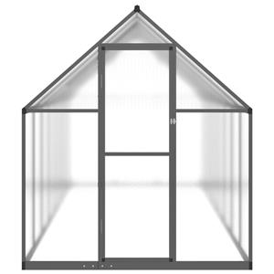 vidaXL Tuinkas met basisframe 445x169x195 cm aluminium antracietkleur