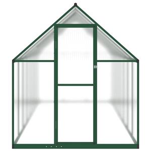 vidaXL Tuinkas met basisframe 445x169x195 cm aluminium groen