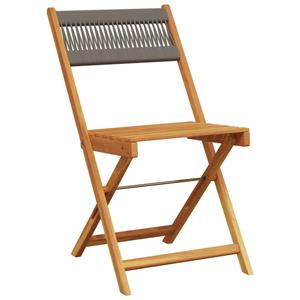 vidaXL Tuinstoelen 4 st inklapbaar massief acaciahout grijs