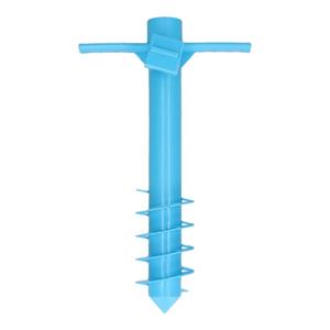 Merkloos Blauwe parasolhouder/ parasolharing strand cm -