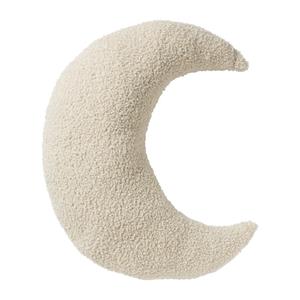 Xenos Sierkussen maan teddy - wit - 45x20 cm