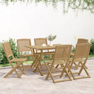 vidaXL 7-delige Tuinset massief acaciahout