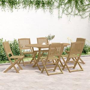 vidaXL 7-delige Tuinset massief acaciahout