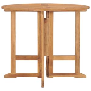 vidaXL Tuintafel inklapbaar Ø 90x75 cm massief teakhout