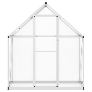 vidaXL Tuinkas met basisframe 169x58x195 cm aluminium zilverkleurig