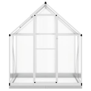vidaXL Tuinkas met basisframe 169x114x202 cm aluminium zilverkleurig