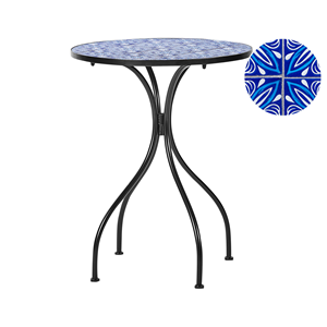 BELIANI Tuintafel metaal zwart ⌀ 60 cm CIGLIANO