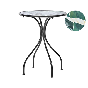 BELIANI Tuintafel metaal zwart ⌀ 60 cm COZZANA