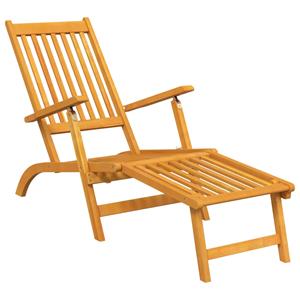 vidaXL Terrasstoelen met voetensteun en tafel massief acaciahout