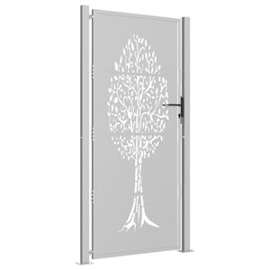 vidaXL Poort 105x205 cm cortenstaal boom ontwerp