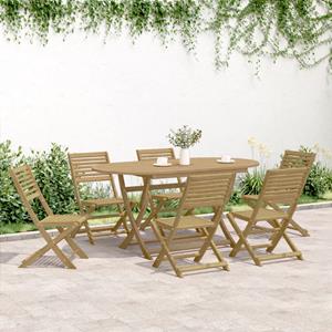 vidaXL 7-delige Tuinset massief acaciahout