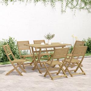 vidaXL 7-delige Tuinset massief acaciahout