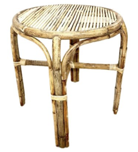 Van der Leeden Bijzettafel Rattan dia. 50x45 cm - 
