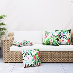 VidaXL Sierkussens 4 st 50x50 cm stof meerkleurig