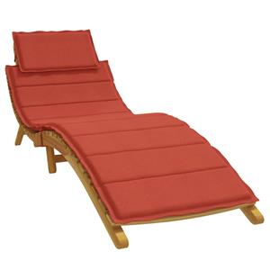 VidaXL Ligbedkussen 186x58x3 cm stof gemêleerd rood