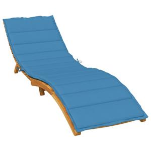 VidaXL Ligbedkussen 200x50x4 cm stof gemêleerd blauw