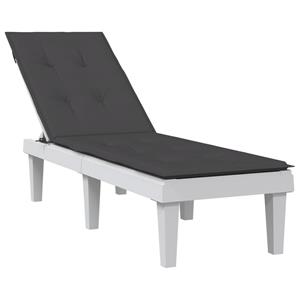 VidaXL Terrasstoelkussen (75+105)x50x3 cm stof gemêleerd antraciet