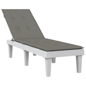 VidaXL Terrasstoelkussen (75+105)x50x3 cm stof gemêleerd donkergrijs