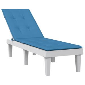 VidaXL Terrasstoelkussen (75+105)x50x3 cm stof gemêleerd blauw