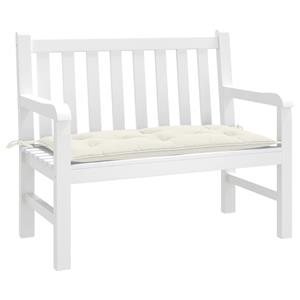 VidaXL Tuinbankkussen 100x50x7 cm stof gemêleerd crèmekleurig