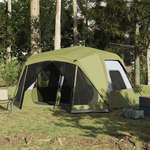 VidaXL Tent 10-persoons waterdicht snelontgrendeling groen